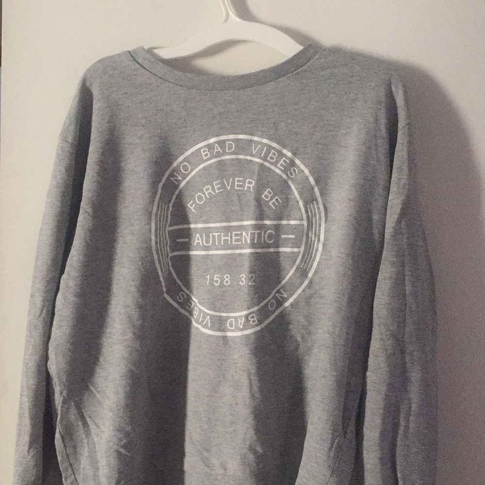 No Bad Vibes h&m cozy crew neck